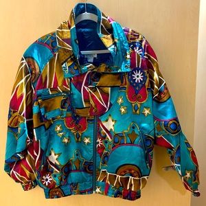 Vintage printed bomber jacket